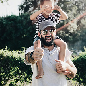 A father with his son