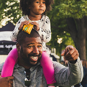 A father with his daughter